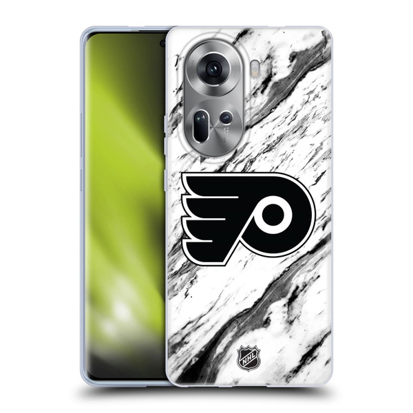 NHL Philadelphia Flyers Marble Soft Gel Case for OPPO Reno11