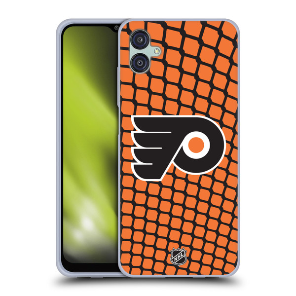 NHL Philadelphia Flyers Net Pattern Soft Gel Case for Samsung Galaxy M04 5G / A04e