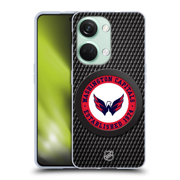 NHL Washington Capitals Puck Texture Soft Gel Case for OnePlus Nord 3 5G