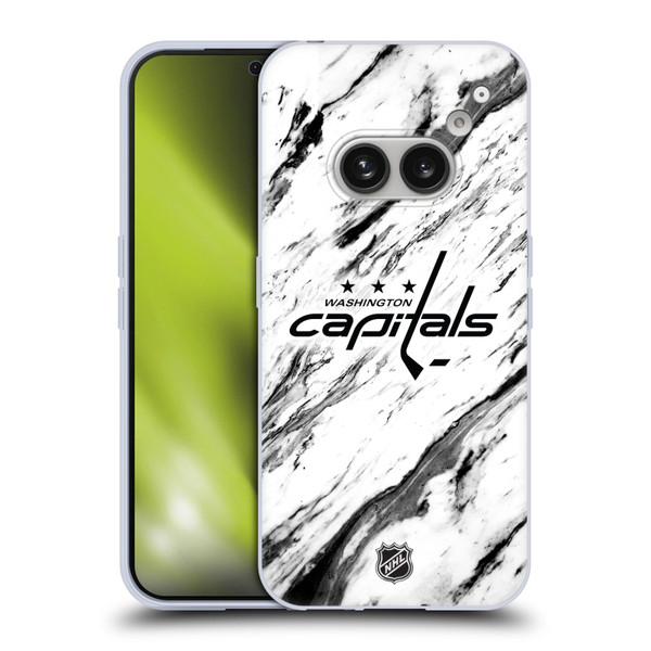 NHL Washington Capitals Marble Soft Gel Case for Nothing Phone (2a)