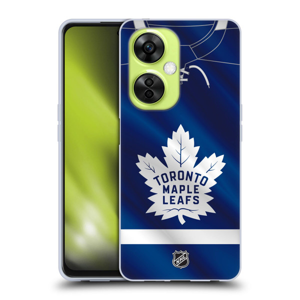 NHL Toronto Maple Leafs Jersey Soft Gel Case for OnePlus Nord CE 3 Lite 5G