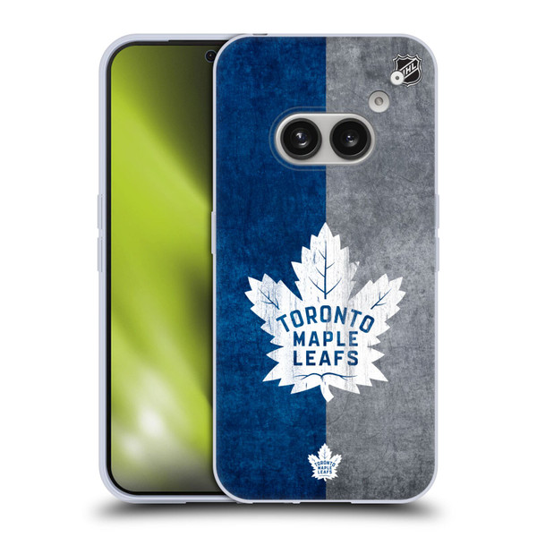 NHL Toronto Maple Leafs Half Distressed Soft Gel Case for Nothing Phone (2a)