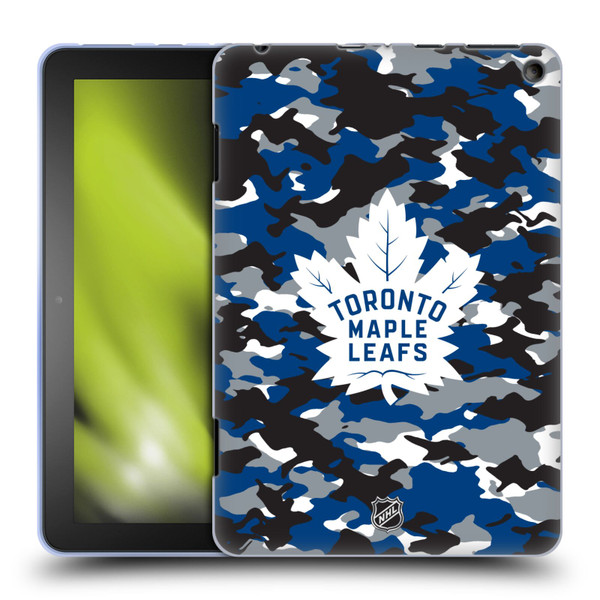 NHL Toronto Maple Leafs Camouflage Soft Gel Case for Amazon Fire HD 8/Fire HD 8 Plus 2020