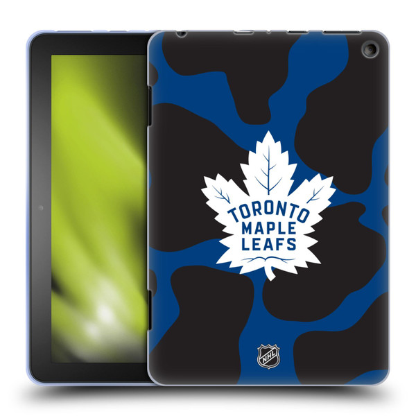 NHL Toronto Maple Leafs Cow Pattern Soft Gel Case for Amazon Fire HD 8/Fire HD 8 Plus 2020