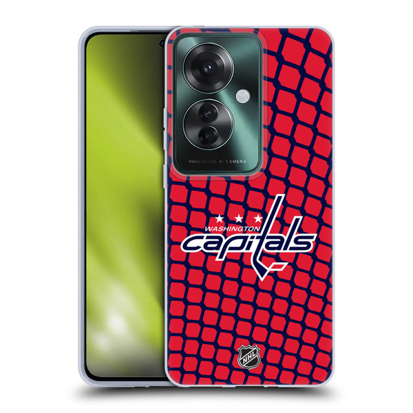 NHL Washington Capitals Net Pattern Soft Gel Case for OPPO Reno11 F 5G / F25 Pro 5G