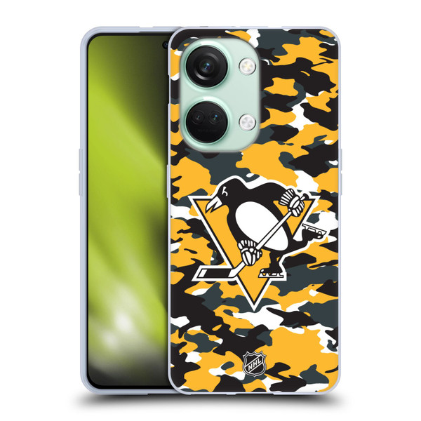 NHL Pittsburgh Penguins Camouflage Soft Gel Case for OnePlus Nord 3 5G