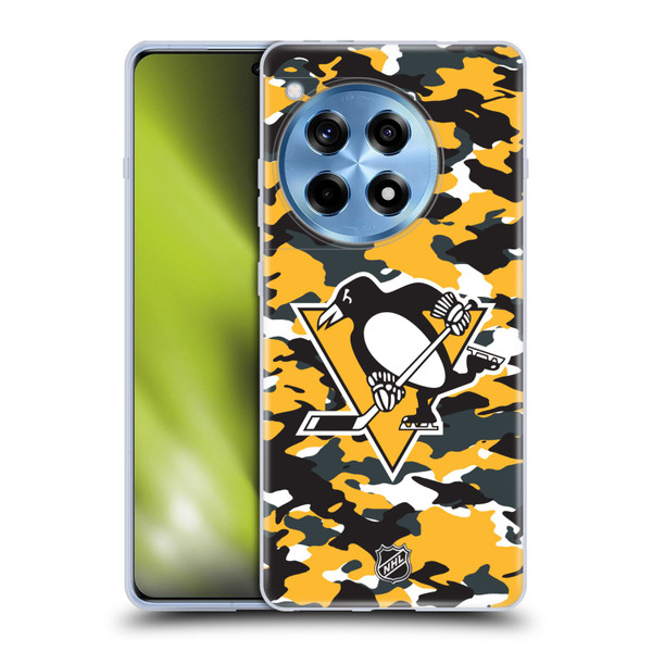 NHL Pittsburgh Penguins Camouflage Soft Gel Case for OnePlus 12R