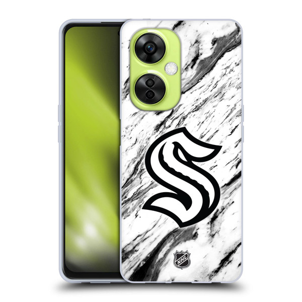 NHL Seattle Kraken Marble Soft Gel Case for OnePlus Nord CE 3 Lite 5G