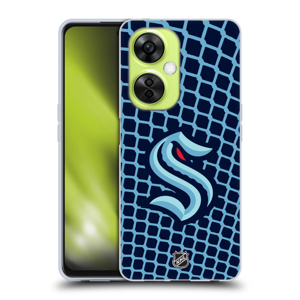 NHL Seattle Kraken Net Pattern Soft Gel Case for OnePlus Nord CE 3 Lite 5G