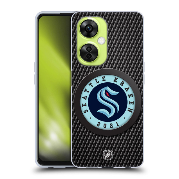 NHL Seattle Kraken Puck Texture Soft Gel Case for OnePlus Nord CE 3 Lite 5G