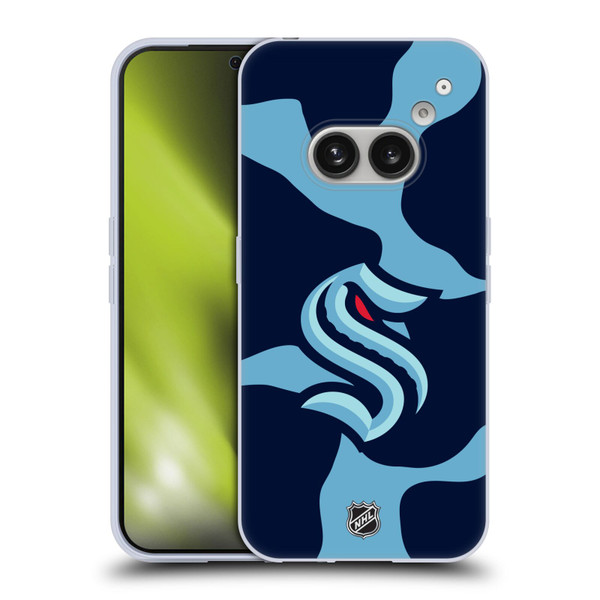 NHL Seattle Kraken Cow Pattern Soft Gel Case for Nothing Phone (2a)