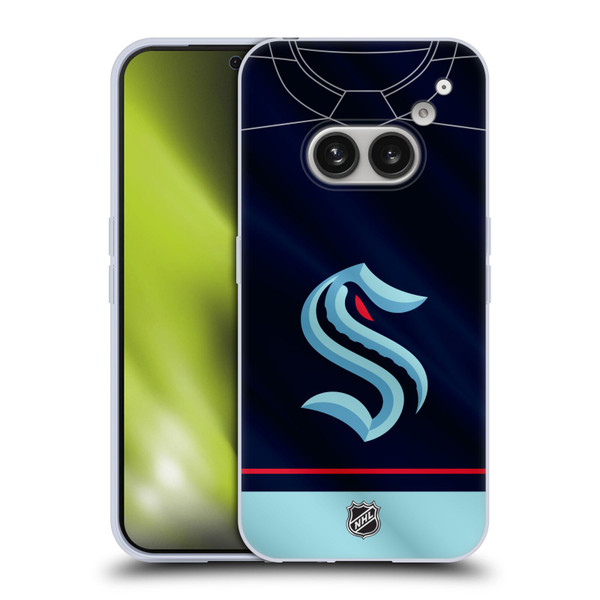 NHL Seattle Kraken Jersey Soft Gel Case for Nothing Phone (2a)