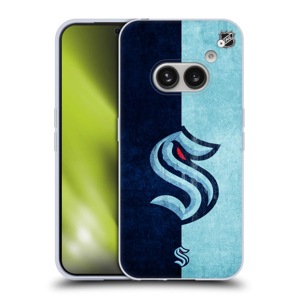 NHL Seattle Kraken Half Distressed Soft Gel Case for Nothing Phone (2a)