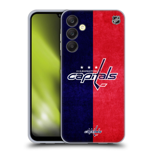 NHL Washington Capitals Half Distressed Soft Gel Case for Samsung Galaxy A25 5G