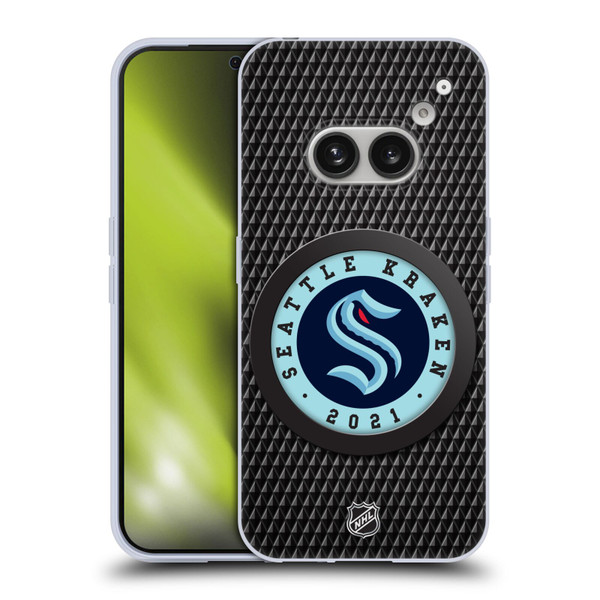 NHL Seattle Kraken Puck Texture Soft Gel Case for Nothing Phone (2a)