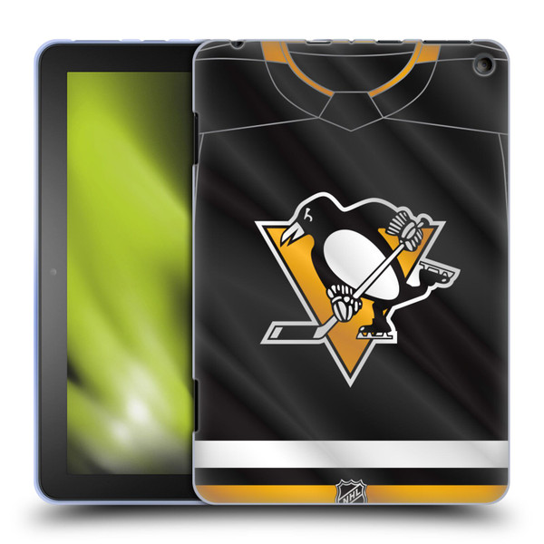 NHL Pittsburgh Penguins Jersey Soft Gel Case for Amazon Fire HD 8/Fire HD 8 Plus 2020