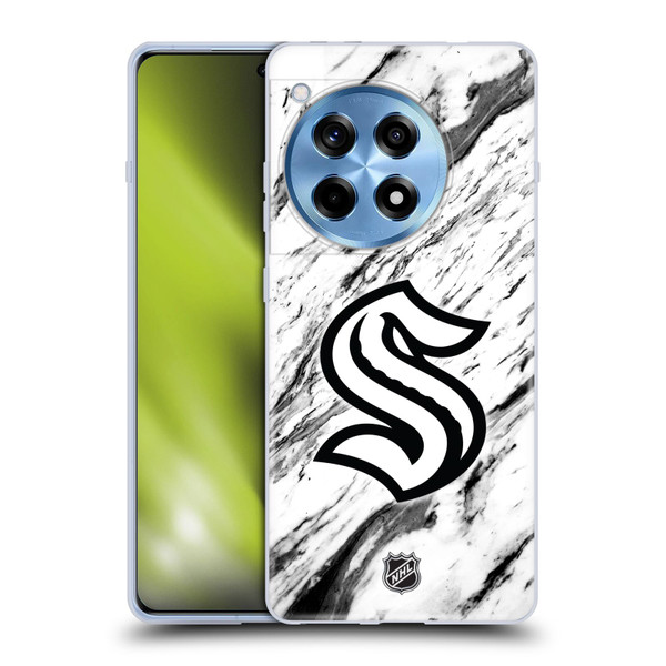 NHL Seattle Kraken Marble Soft Gel Case for OnePlus 12R