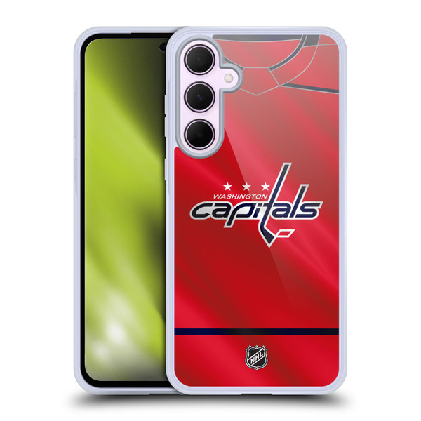 NHL Washington Capitals Jersey Soft Gel Case for Samsung Galaxy A35 5G