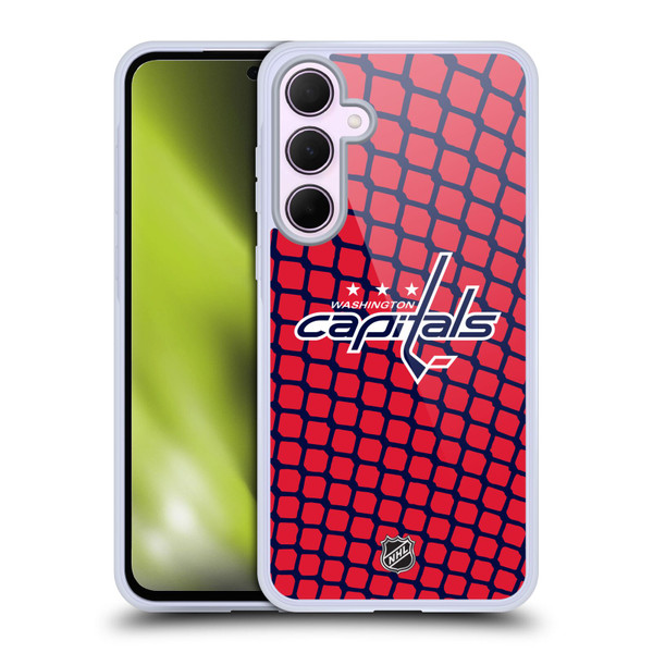 NHL Washington Capitals Net Pattern Soft Gel Case for Samsung Galaxy A35 5G