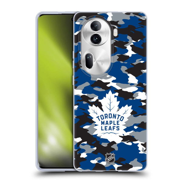 NHL Toronto Maple Leafs Camouflage Soft Gel Case for OPPO Reno11 Pro