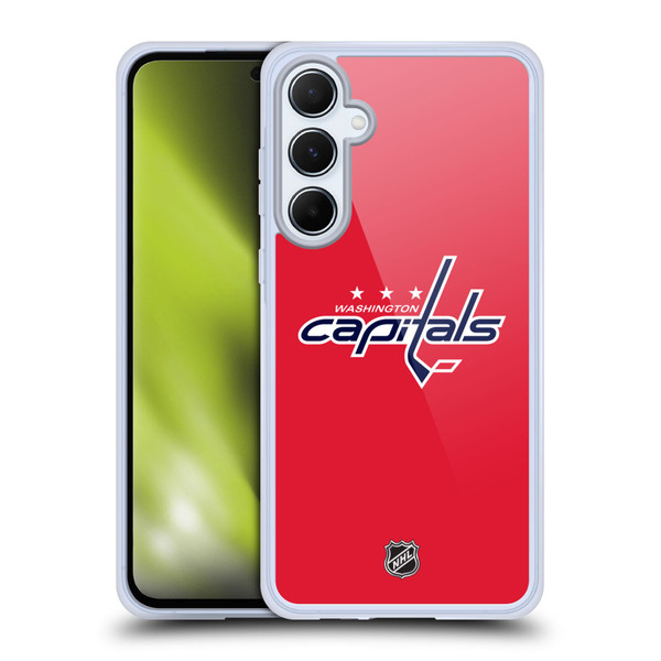 NHL Washington Capitals Plain Soft Gel Case for Samsung Galaxy A55 5G