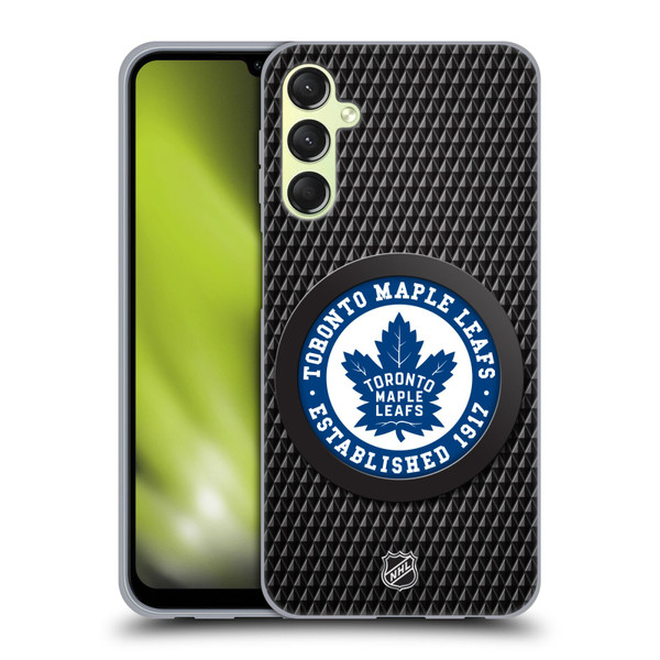 NHL Toronto Maple Leafs Puck Texture Soft Gel Case for Samsung Galaxy A24 4G / M34 5G
