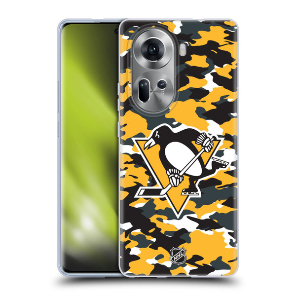 NHL Pittsburgh Penguins Camouflage Soft Gel Case for OPPO Reno11