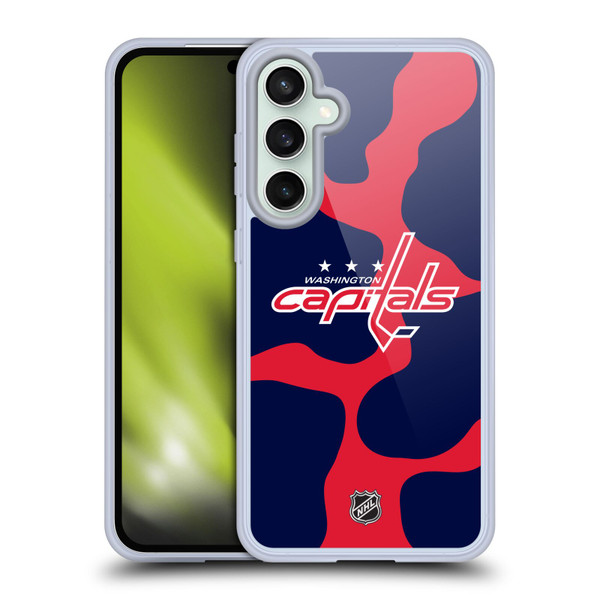 NHL Washington Capitals Cow Pattern Soft Gel Case for Samsung Galaxy S23 FE 5G
