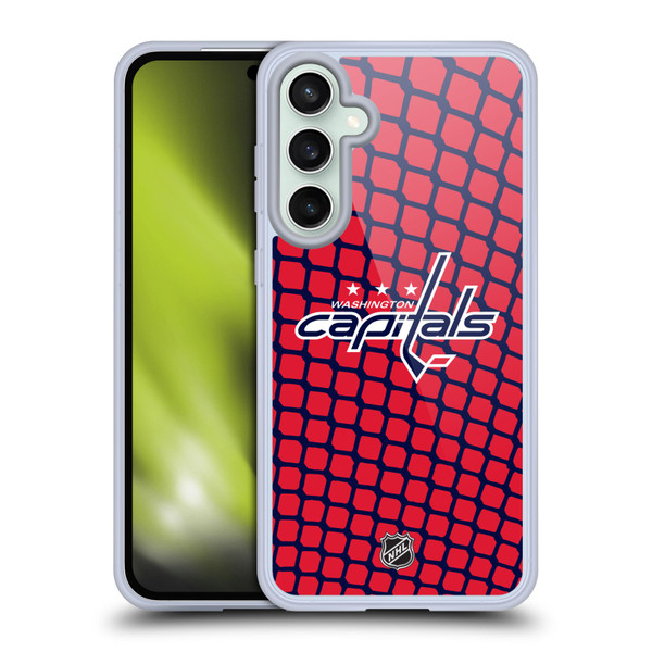 NHL Washington Capitals Net Pattern Soft Gel Case for Samsung Galaxy S23 FE 5G