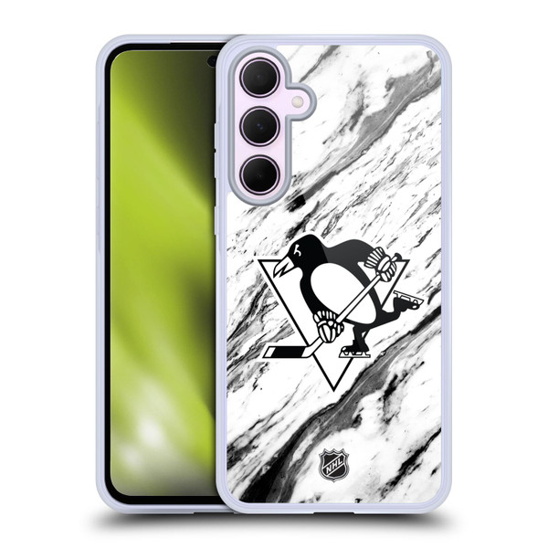 NHL Pittsburgh Penguins Marble Soft Gel Case for Samsung Galaxy A35 5G