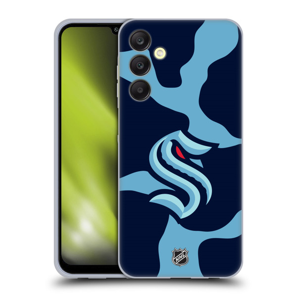 NHL Seattle Kraken Cow Pattern Soft Gel Case for Samsung Galaxy A25 5G