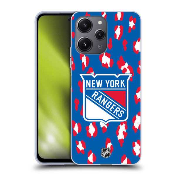 NHL New York Rangers Leopard Pattern Soft Gel Case for Xiaomi Redmi 12