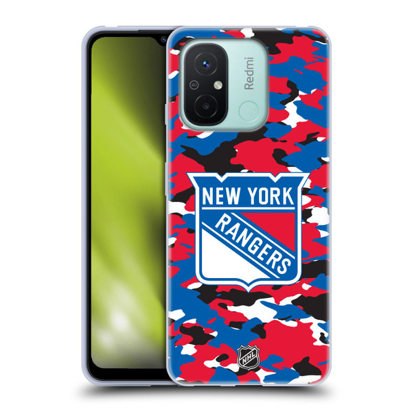 NHL New York Rangers Camouflage Soft Gel Case for Xiaomi Redmi 12C