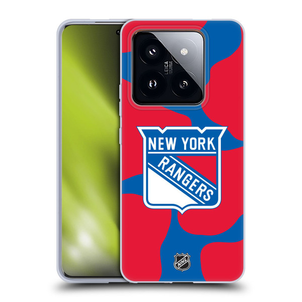 NHL New York Rangers Cow Pattern Soft Gel Case for Xiaomi 14 Pro