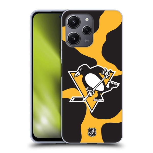 NHL Pittsburgh Penguins Cow Pattern Soft Gel Case for Xiaomi Redmi 12