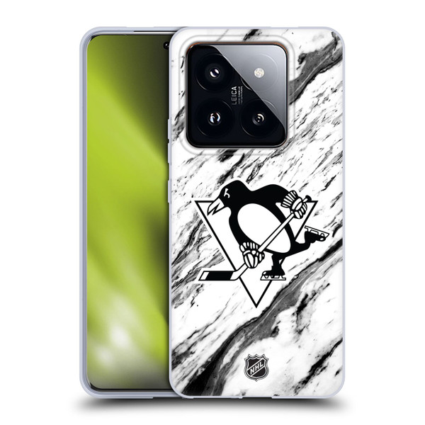 NHL Pittsburgh Penguins Marble Soft Gel Case for Xiaomi 14 Pro