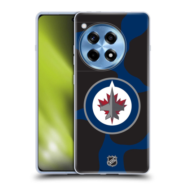 NHL Winnipeg Jets Cow Pattern Soft Gel Case for OnePlus 12R