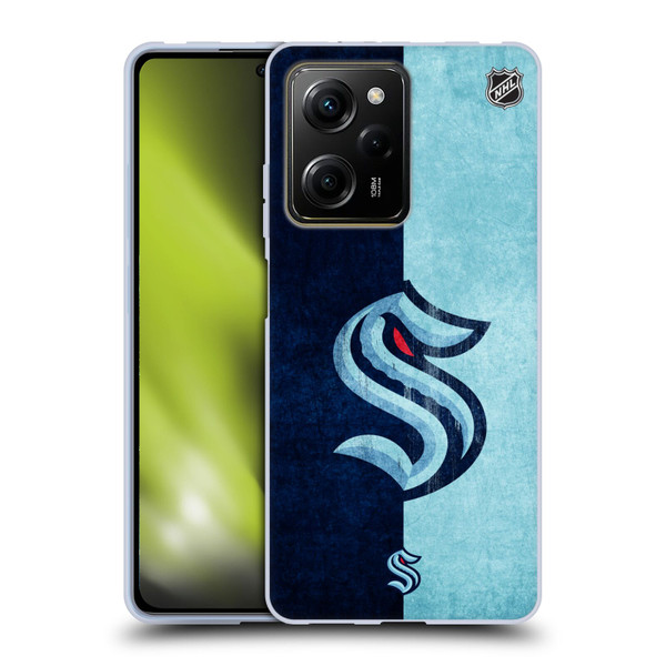 NHL Seattle Kraken Half Distressed Soft Gel Case for Xiaomi Redmi Note 12 Pro 5G