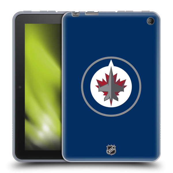 NHL Winnipeg Jets Plain Soft Gel Case for Amazon Fire 7 2022