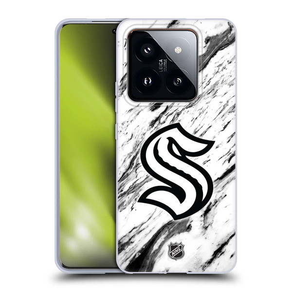 NHL Seattle Kraken Marble Soft Gel Case for Xiaomi 14 Pro