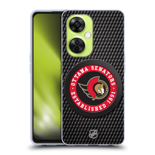 NHL Ottawa Senators Puck Texture Soft Gel Case for OnePlus Nord CE 3 Lite 5G