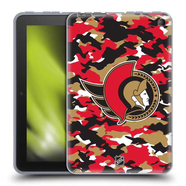 NHL Ottawa Senators Camouflage Soft Gel Case for Amazon Fire 7 2022