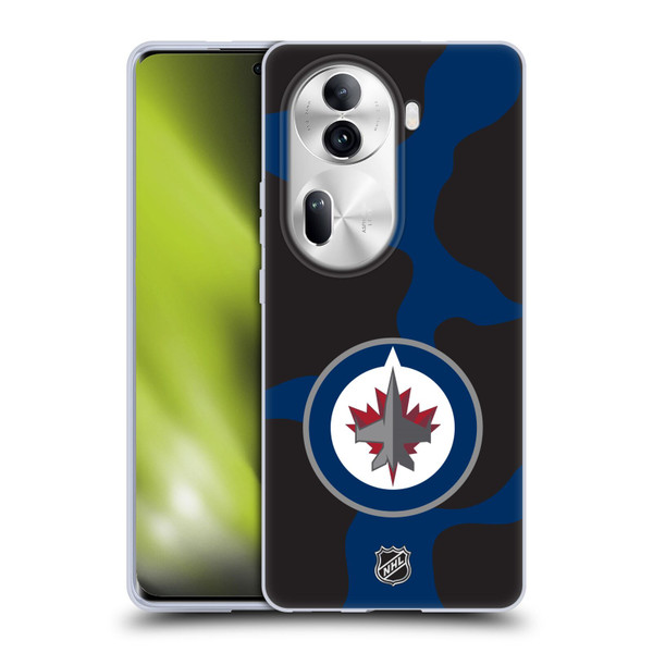 NHL Winnipeg Jets Cow Pattern Soft Gel Case for OPPO Reno11 Pro