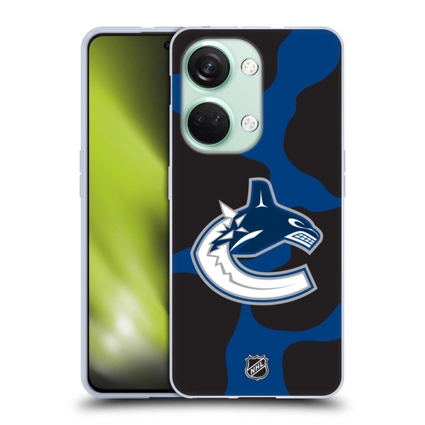 NHL Vancouver Canucks Cow Pattern Soft Gel Case for OnePlus Nord 3 5G
