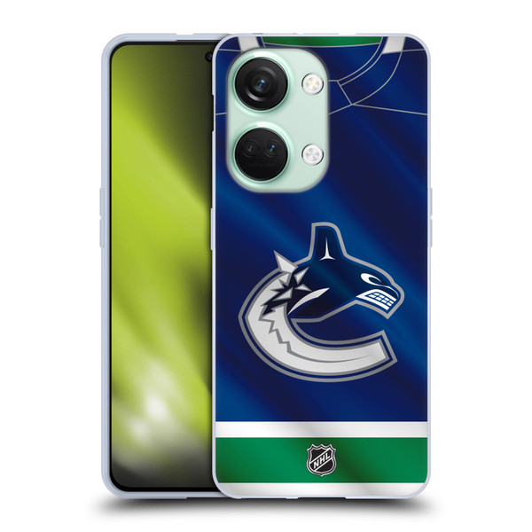 NHL Vancouver Canucks Jersey Soft Gel Case for OnePlus Nord 3 5G