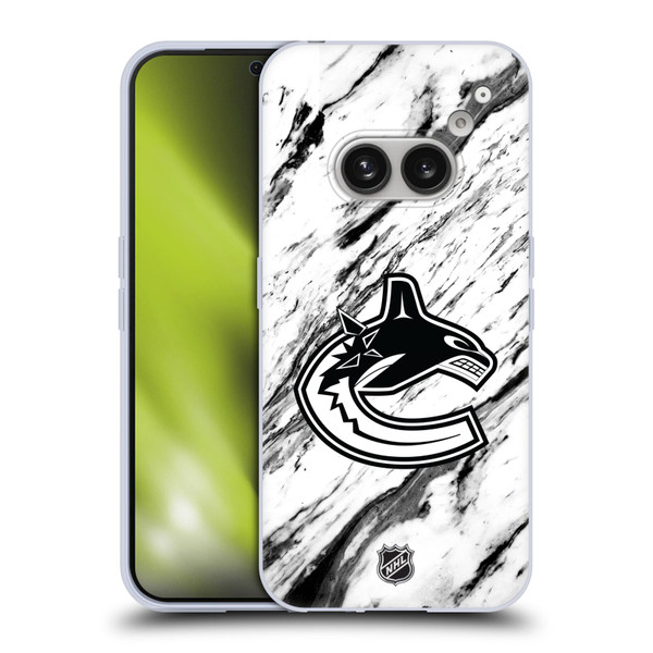 NHL Vancouver Canucks Marble Soft Gel Case for Nothing Phone (2a)