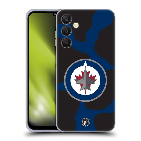 NHL Winnipeg Jets Cow Pattern Soft Gel Case for Samsung Galaxy A25 5G