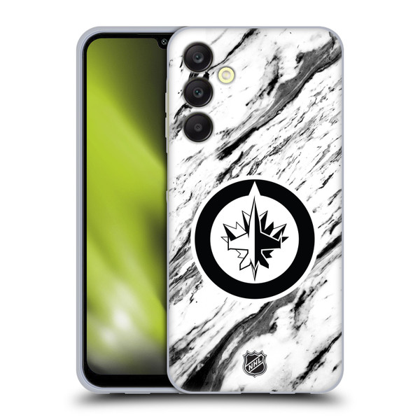 NHL Winnipeg Jets Marble Soft Gel Case for Samsung Galaxy A25 5G