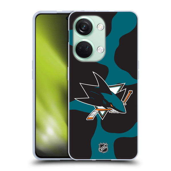 NHL San Jose Sharks Cow Pattern Soft Gel Case for OnePlus Nord 3 5G