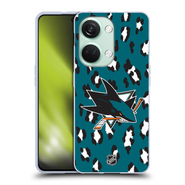 NHL San Jose Sharks Leopard Pattern Soft Gel Case for OnePlus Nord 3 5G